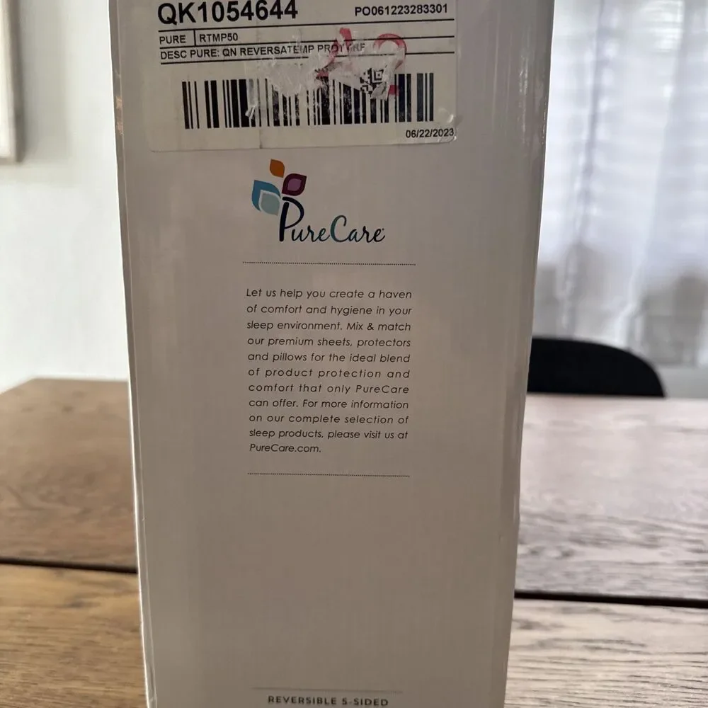 New Purecare Premium Protection 5-Sided Cooling White Mattress Protector (Queen)